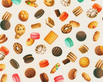 Robert Kaufman~Sweet Tooth~Cookies~Crème~Coton par mètre ou longueur choisie SRKD2171684