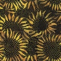 Hoffman~Bali Chop~Sunflower~Bumble~Cotton Batik Fabric by the Yard or Select Length 884-695