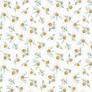 Wilmington Prints~Daisy Days~Daisies~Cream~Cotton Fabric by the Yard or Select Length 83312-115