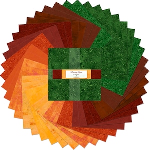 Wilmington Prints~Dancing Leaves~10 Karat Gems~10" Squares~42 Pcs/Pack~Cotton Fabric by the Pack 512-100-512 image 1