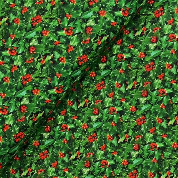 Elizabeths Studio - Lanscape Medley - Holly - Green - Cotton Fabric by the Yard or Select Length 608E-GREEN