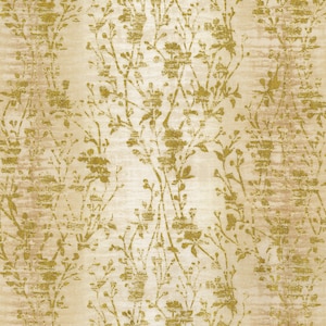 RJR Fabrics~Shiny Objects~Precious Metals~Floral Vine~Neutral~Cotton Fabric by the Yard or Select Length 3022J-009