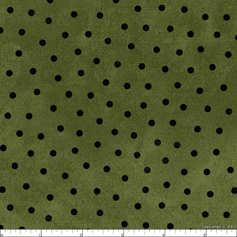 34 yd. Last Cuts.. Printed Cotton Flannel Fabric by the Yard F18506M-G Green Polka Dots FQ-Maywood Studio Woolies Flannel