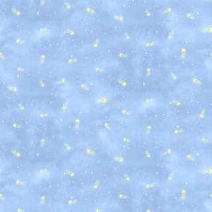 EOB~Timeless Treasures~Owl Always Love You~Shooting Stars~Digital~Sky~Cotton Fabric by the Yard or Select Length CD3242-SKY