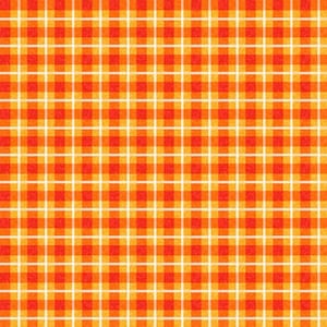 29668O Quilting Treasures Abra Cat Dabra Orange Plaid