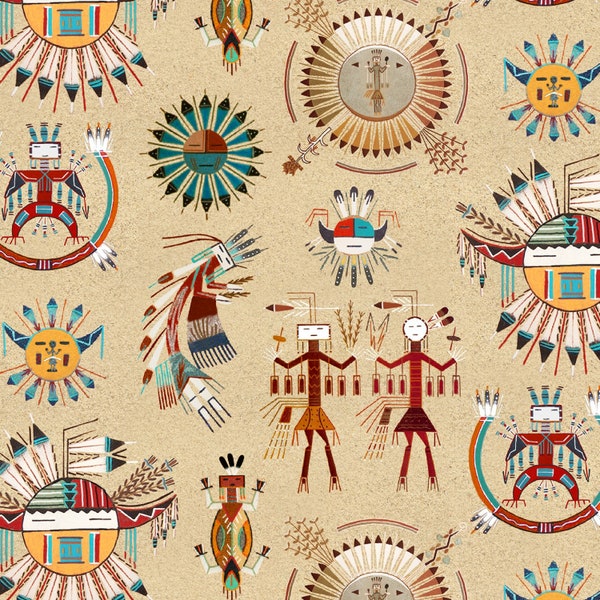 EOB~Elizabeths Studio~Tucson~Sand Painting~Sand~Cotton Fabric by the Yard or Select Length 549E-SAND