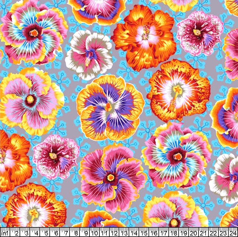 Free Spirit Kaffe Fassett Collective August 2023 Floating Hibiscus