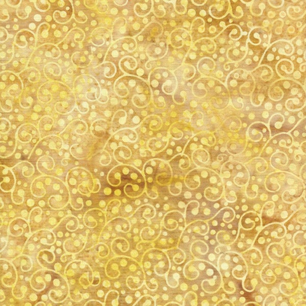 EOB~Island Batik~Holiday at Home~Dot Swirl~Neutral Ivory~Cotton Batik Fabric by the Yard or Select Length 122210025