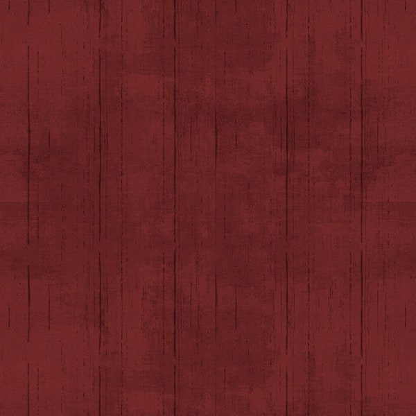 Wilmington Prints~Farmhouse Chic~Wood Texture~Red~Cotton Fabric by the Yard or Select Length 89244-333