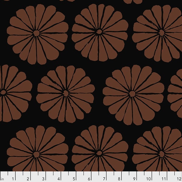 EOB~Free Spirit - Kaffe Fassett February 2021 - Damask Flower - Brown - Cotton Fabric by the Yard or Select Length PWGP183-BROWN