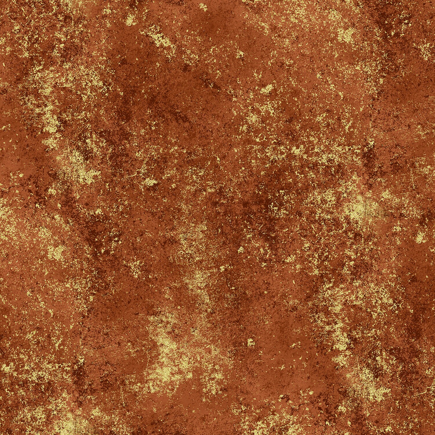 Hoffman~Blue Jay Song~Brilliance Texture w/ Metallic Gold~Digital Print~Rust~Cotton Fabric by the Yard or Select Length W5363-39G