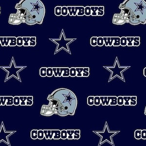 EOB~Fabric Traditions~NFL Cotton~Dallas Cowboys~Marineblau~150 cm breiter breiter Baumwollstoff~Baumwollstoff als Meterware oder nach Wahl 6313-D