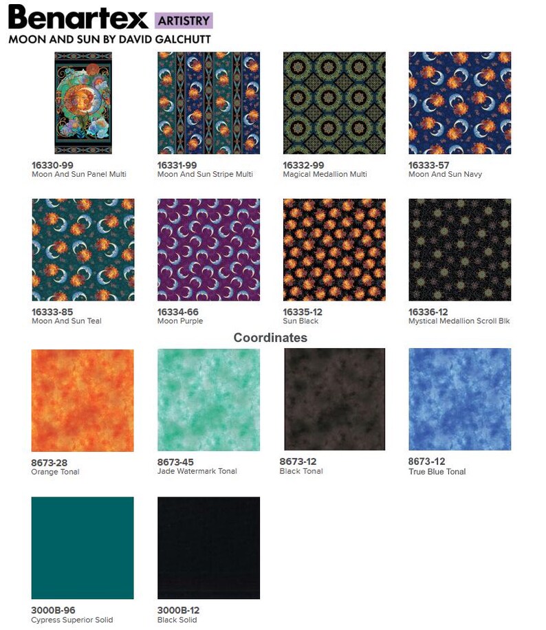 Benartex Moon & Sun Repeating Border Stripe Multi Cotton Fabric by the ...