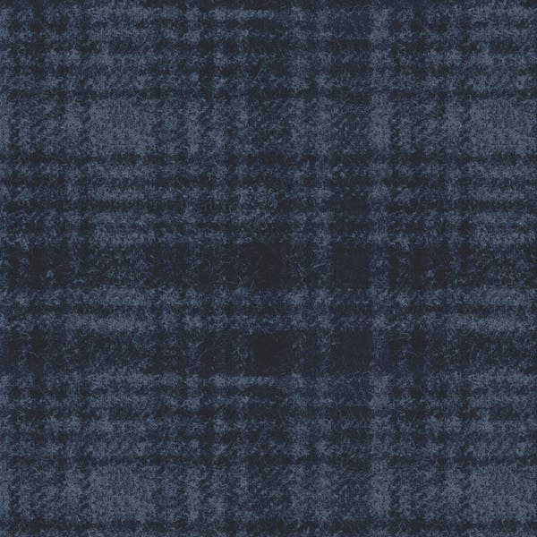 Maywood Studio~Woolies Flannel~Windowpane~Dk Navy~Printed Cotton Flannel Fabric by the Yard or Select Length F18501M-N