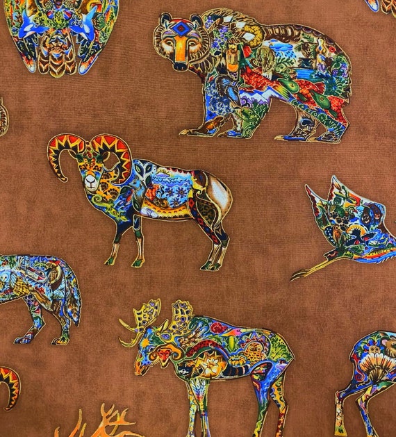 EOB Robert Kaufman Animal Spirits 2 Wild Animals W/ - Etsy Ireland EOB Robert Kaufman Animal Spirits 2 Wild Animals W/ - Etsy Ireland