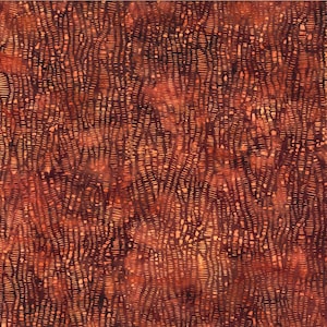 Hoffman~Bali Batiks~Forest Floor~Dashes~Adobe~Cotton Batik Fabric by the Yard or Select Length W2605-100