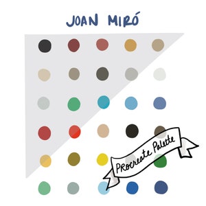 Procreate: Joan Miró Color Palette // Instant Download // Swatches