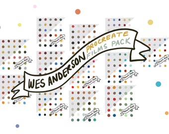 Procreate: Wes Anderson Films PACK Palette // Instant Download // 10 Swatches