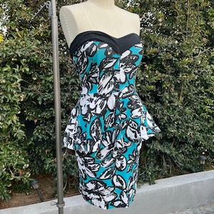 Vintage New with Tags Deadstock Betsey Johnson Floral Layered Dress USA Made Small Made