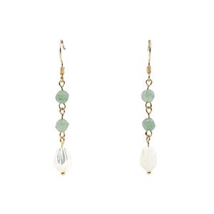 NOELANI Dangle Earrings, Green Aventurine