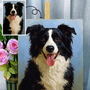 Custom Pet Portrait Paint by Numbers, Personalized Pet Portrait from Photo, Paint By Number From Photo, Gift for Pet Lovers