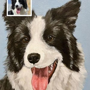 Custom Pet Portraits Using Pet Photo Paint By Number Kit Personalized Dog Cat Portraits Paint by Number,DIY Paint By Number Pet Lover Gift