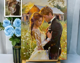 Custom Paint by Number Kit,  Personalized Portrait Kit, Photo to Canvas, Acrylic Painting Kit For Adult Beginners, Personalized Gift For Her