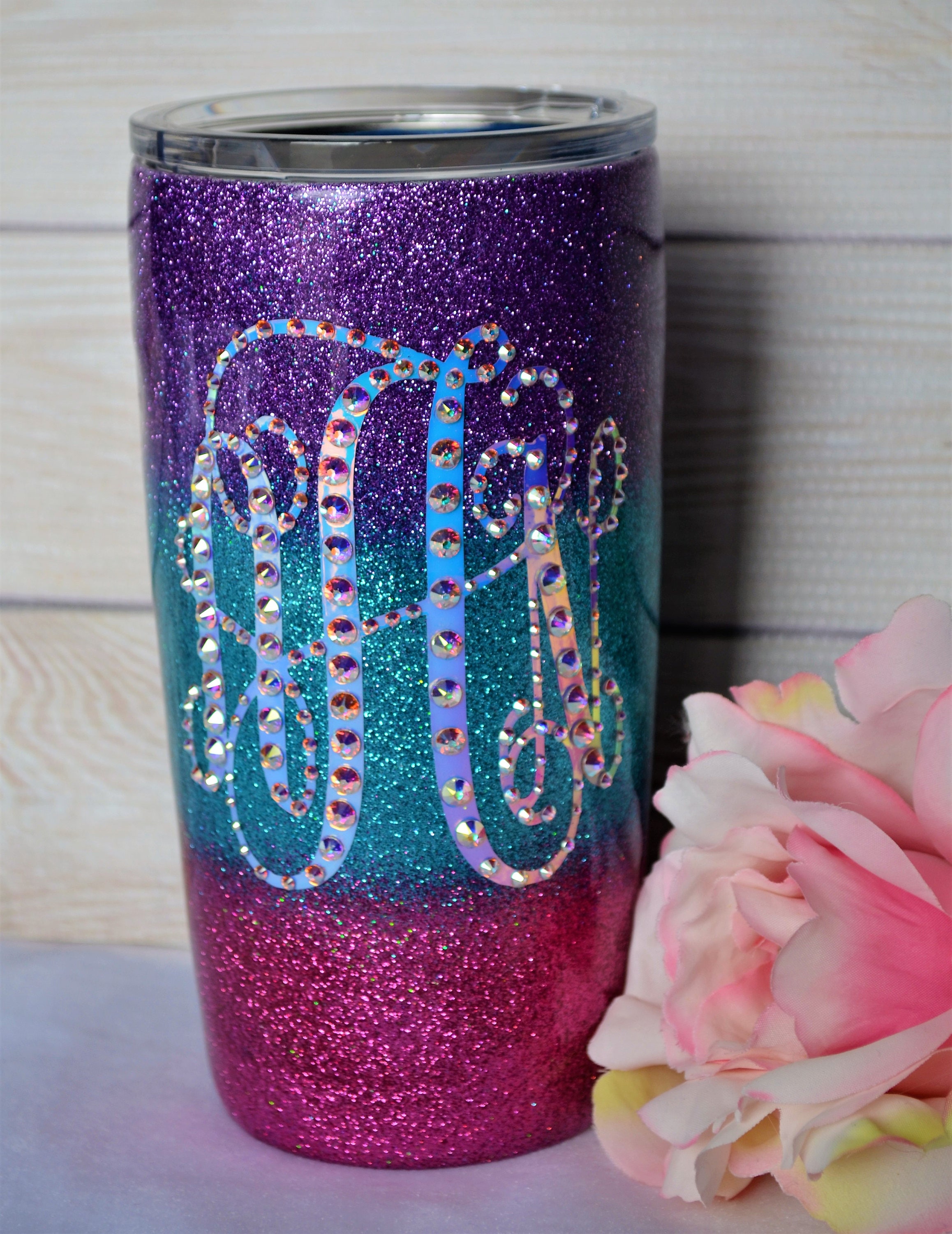 Glitter Tumbler Epoxy Tumbler Mermaid Personalized Cup Etsy