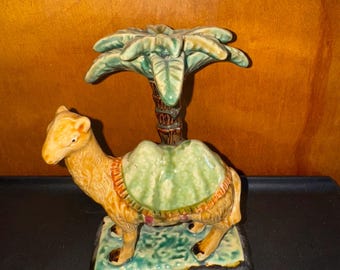 vintage ceramic camel art pottery