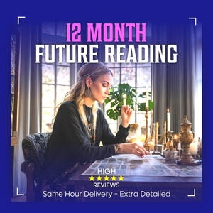 12 Month Future Tarot Reading - Same Hour Delivery - Extra Detailed