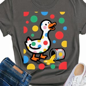 Dot Day Shirt for Kids & Teachers | Polka Dot Duck Tee | Cute Artistic Animal Design | The Dot T-Shirt | September 15th Celebration