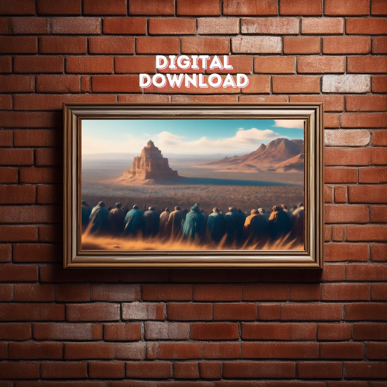 Printable Colony Scenery Painting | Commmunity Wall Art | Crowd People ...