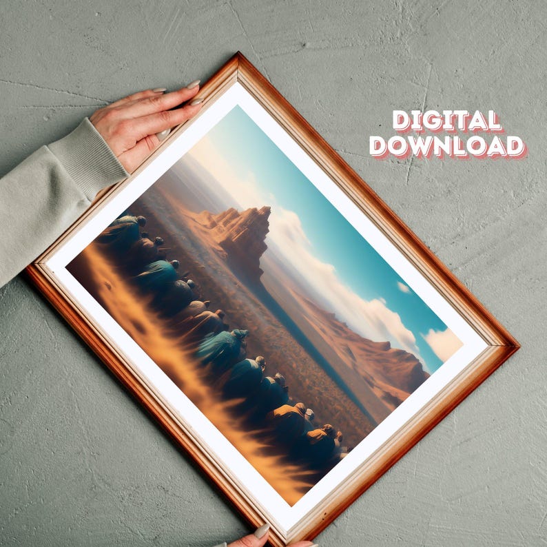 Printable Colony Scenery Painting | Commmunity Wall Art | Crowd People ...