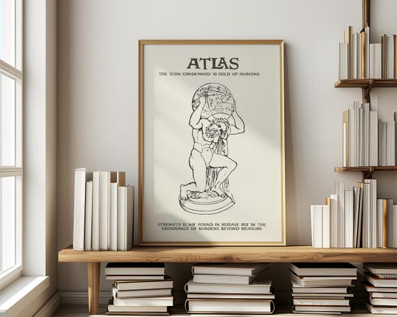 Atlas | Greek Mythology Printable Art | Inspirational Strength