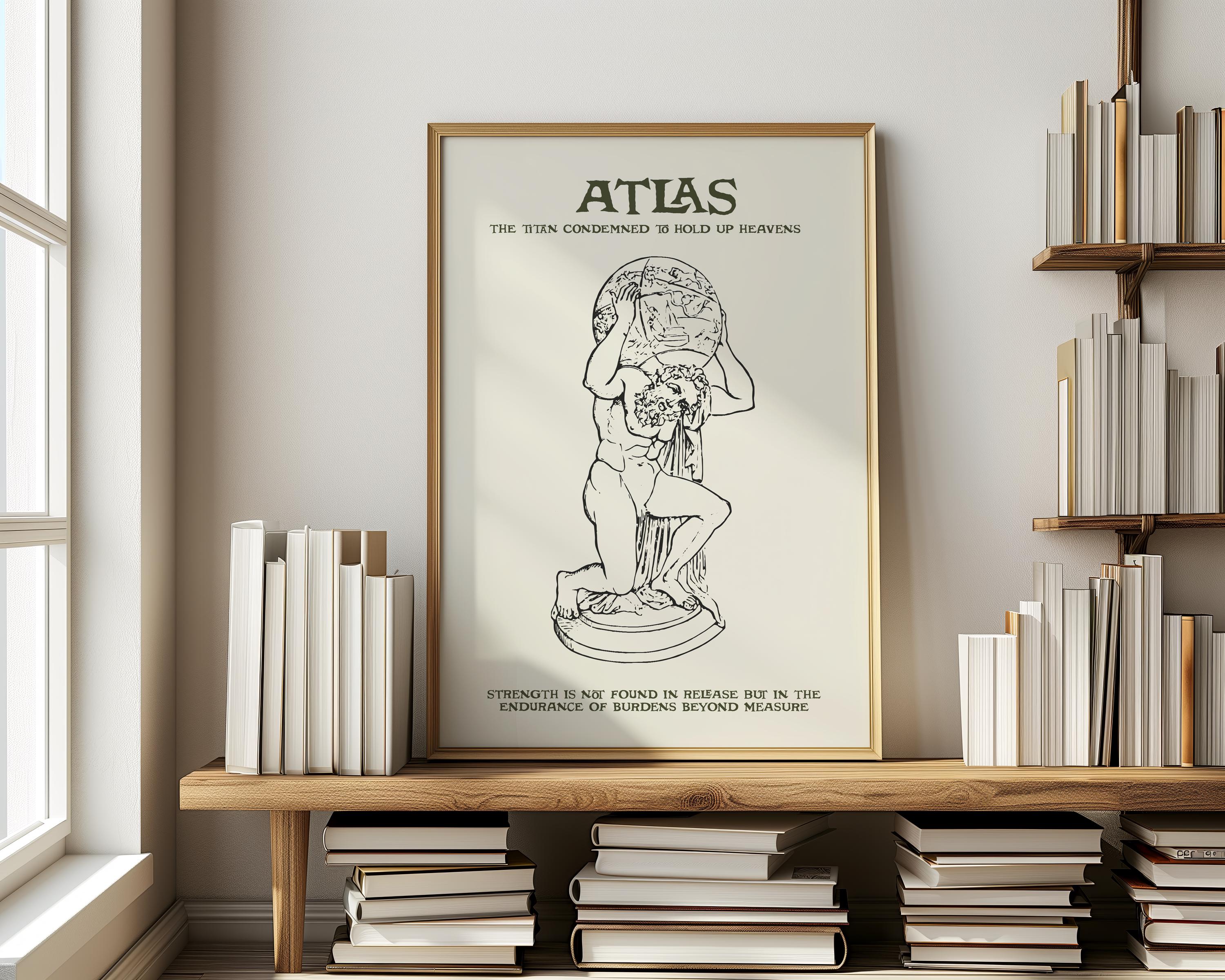 Atlas | Greek Mythology Printable Art | Inspirational Strength