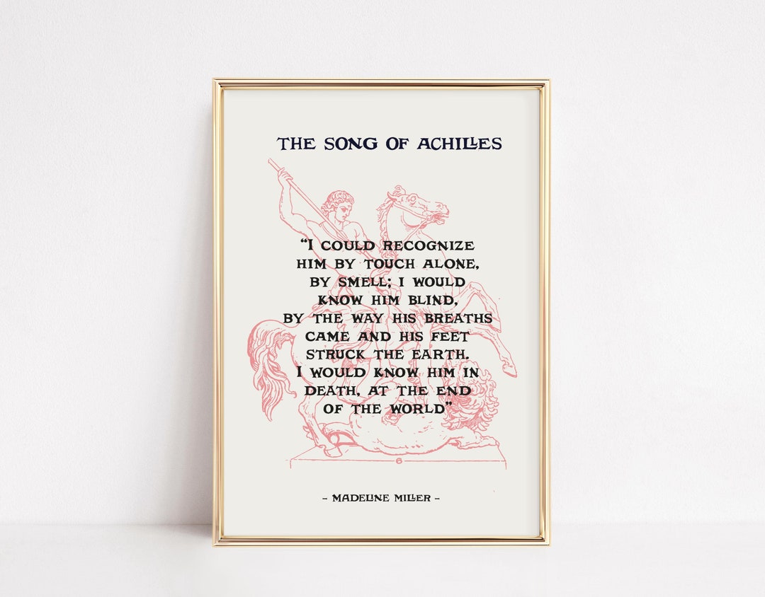 The Song of Achilles | Madeline Miller Quote Art | Greek Mythology
