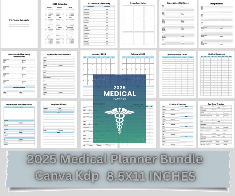 About 2025 Medical Planner Bundle Canva Kdp Graphic 2025 Medical