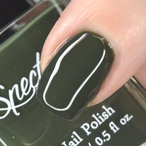 FOREST FAE Dark Moss Green Creme Nail Polish Dark Cottagecore Collection