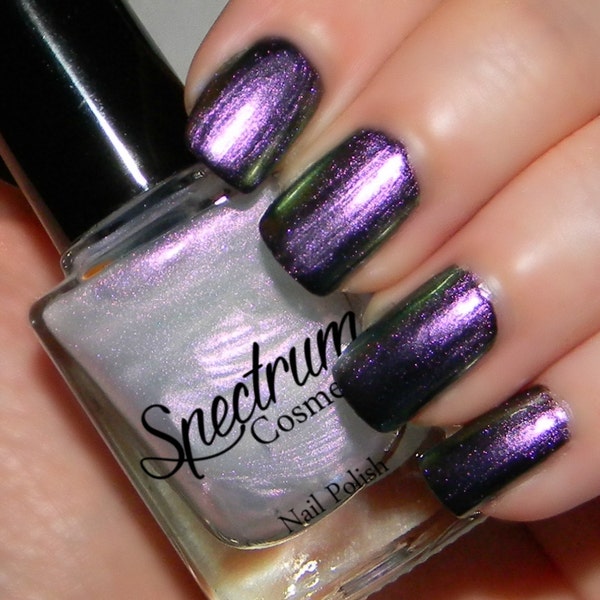 Purple Green Teal Duochrome Nail Polish Top Coat ILLUSION