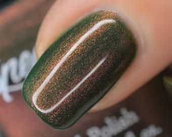 NOCTURNAL Multichrome Nail Polish Green to Red, Copper to Gold Color Shift