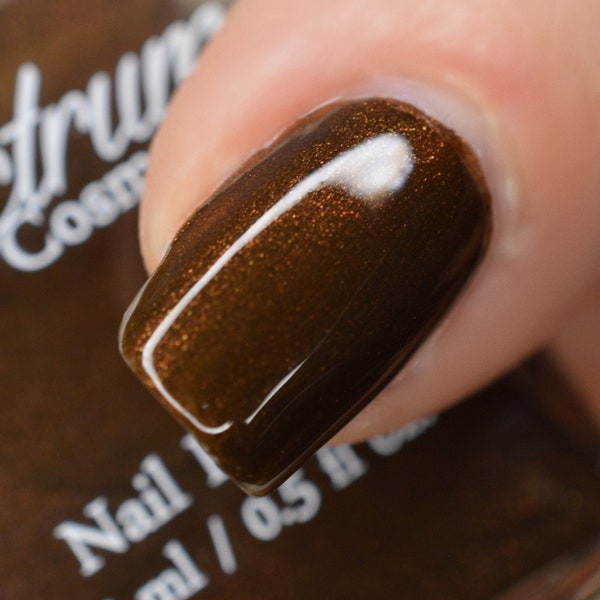 HEADLESS HORSEMAN Shimmery Dark Brown Nail Polish