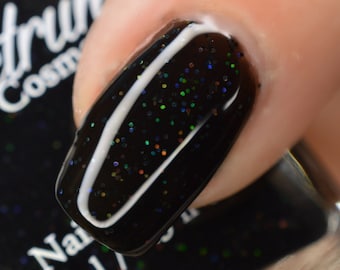 BLACK MAGIC  Black Holographic  Nail Polish