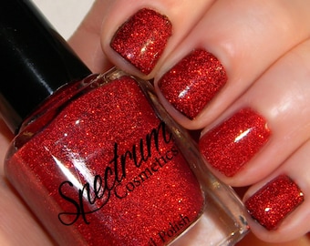 SANTA BABY Red Glitter Nail Polish