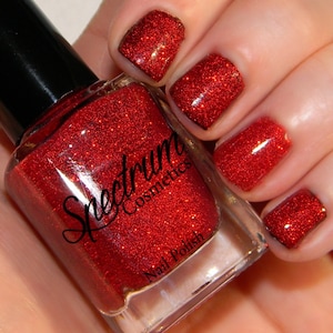 SANTA BABY Red Glitter Nail Polish