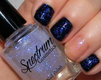 Iridescent Blue Glitter Nail Polish WINTER WONDERLAND