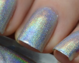 MIRROR MIRROR Silver Holographic Nail Polish