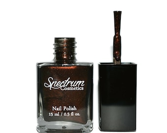 THE MAELSTROM Virgo  Blackened Copper Nail Polish  Black Zodiac Collection