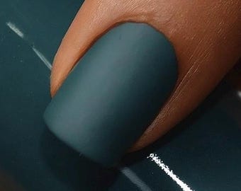 SILENT TIDES Matte Dark Teal Nail Polish
