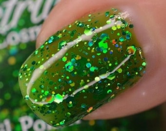GRINCHMAS Green Holo Glitter Nail Polish