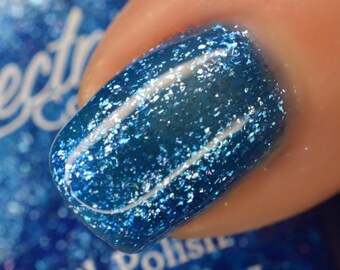 GLACIER Cobalt Blue Shimmer Nail Polish Holiday Ice Collection